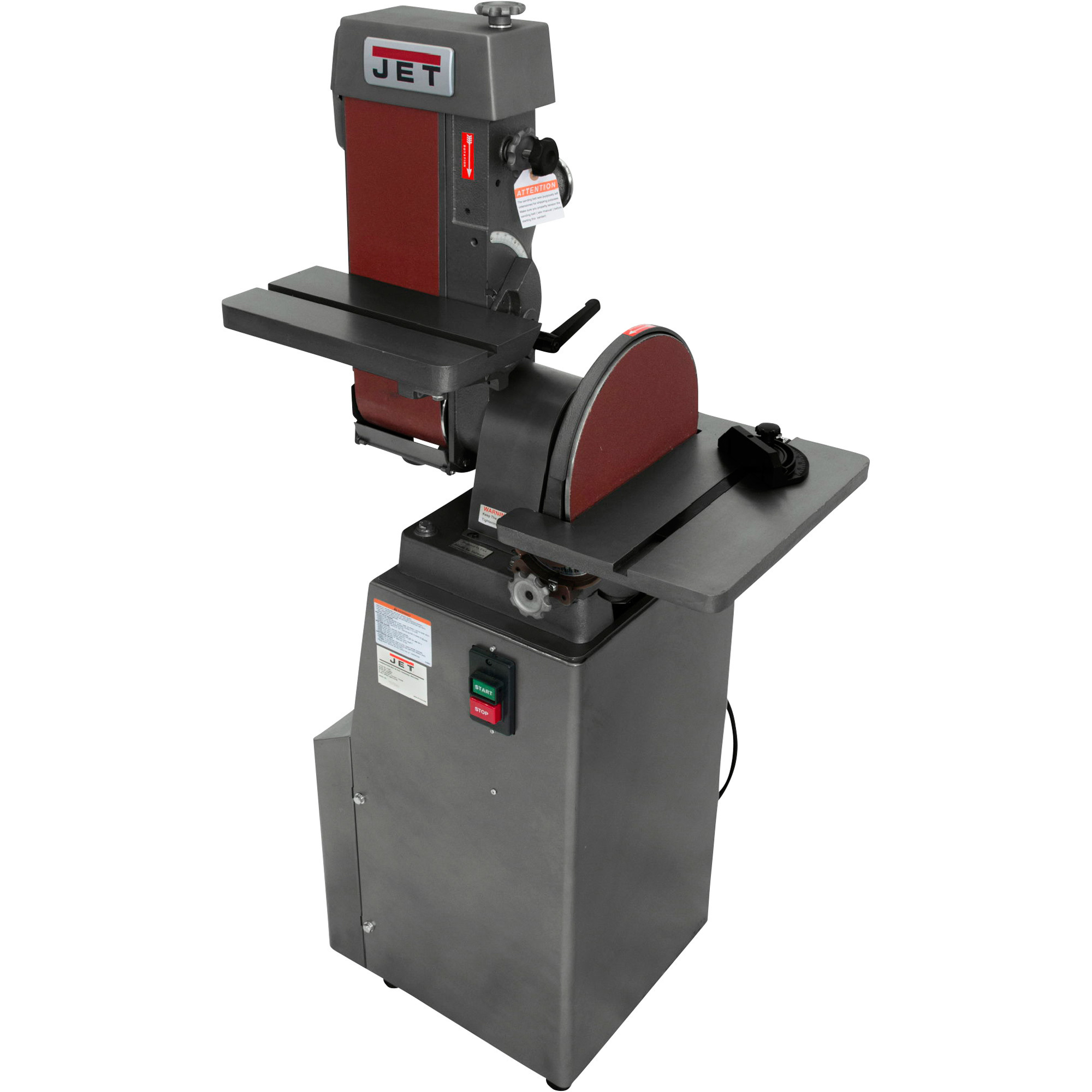 JET Industrial Combination Belt/Disc Finishing Sander, 1 1/2 HP, 6in. x 48in. Belt, 12in. Disc, Model# J-4200A-2